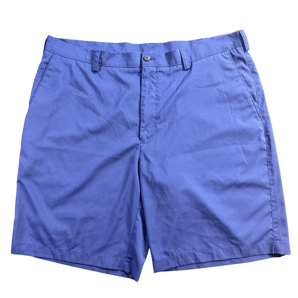 PGA Tour Pro Series Mens Blue Golf Shorts Size 40 Flat Front Performance Texture